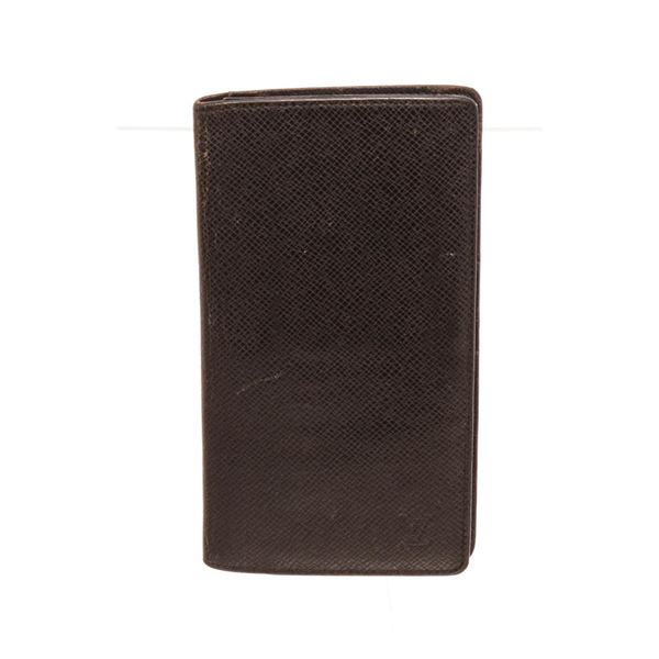 Louis Vuitton Black Leather Long Card Wallet
