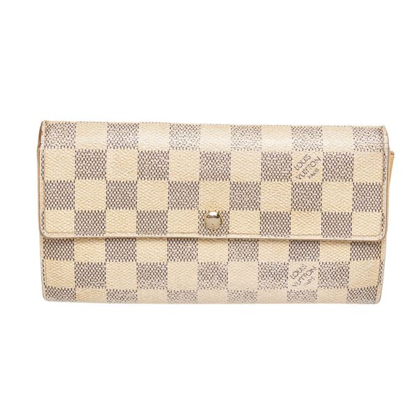 Louis Vuitton Beige Damier Canvas Sarah Wallet