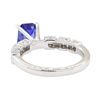 Image 3 : 1.75 ctw Sapphire and Diamond Ring - 18KT White Gold