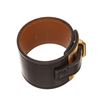 Image 5 : Hermes Black Wide Leather Bracelet