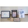 Image 1 : (9) Wall art - flowers in frames