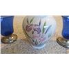 Image 3 : (2) Silver based blue vases, small vase