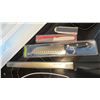 Image 3 : (3) kitchen knives, saw, sharpening stone