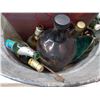 Image 3 : * Metal wash bin filled with glass bottles