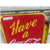 Image 4 : 1941 Coca-Cola Porcelain 2 Sided Flange Sign 17" x 19.5"