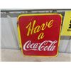 Image 6 : 1941 Coca-Cola Porcelain 2 Sided Flange Sign 17" x 19.5"