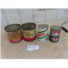Image 1 : (2) 3 Star Imperial 5lb Grease Cans + 2 Quart Oil Cans
