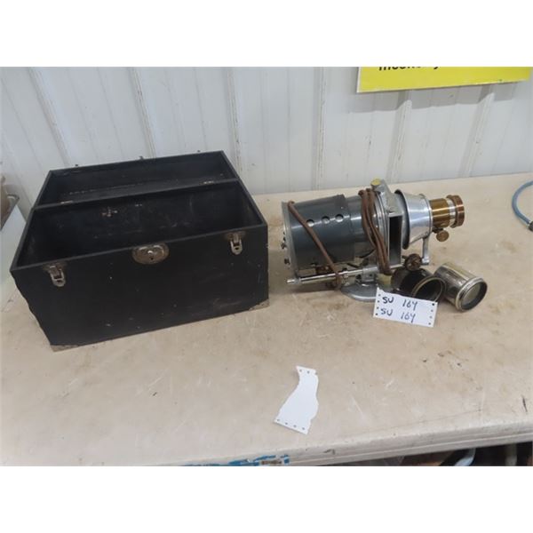 Vintage Compact Stereopticon Projector with Case