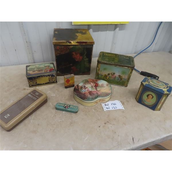 Household Product Tins; Tea Biscuits, Spices plus others