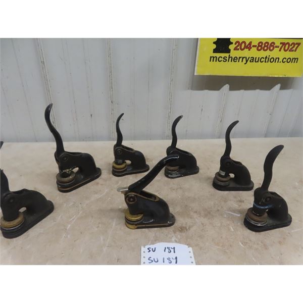 7 Vintage Lega Seals - Great Display on a Roll Top Desk or Paper Weight