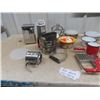 Image 3 : Enamelware, Kitchen Items; Slicer, Sifter, Shredder, Salt + Pepper Shakers plus  more