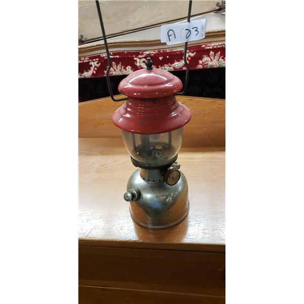 Coleman 200 T-66 Lantern with Red Porcelain