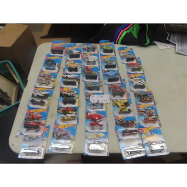 32 Hot Wheels in Packages