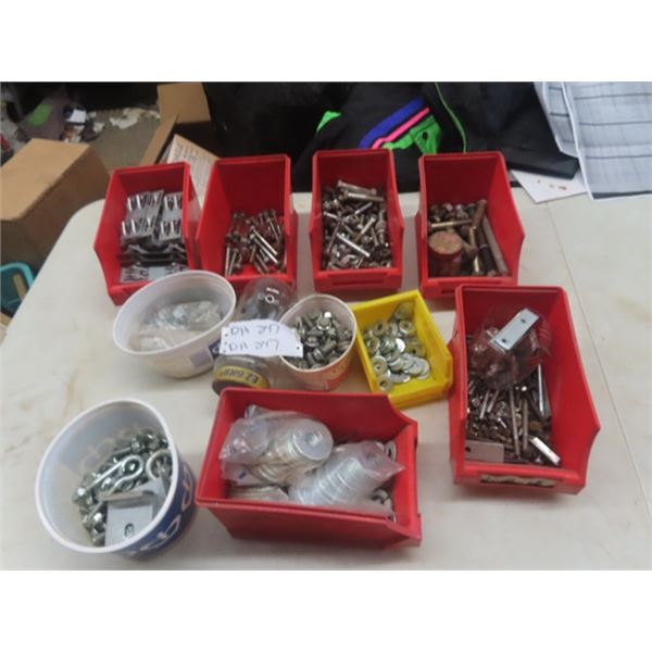 Rafter Joints, Concrete Anchors, Nuts, Carriage Bolt + Nuts, Assorted Nuts + Bolts, Assorted 1/2" Nu