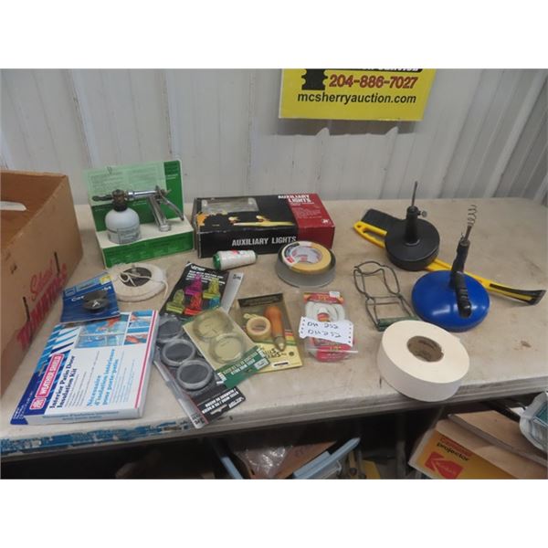 12 V Auxiliary Lights, 1/2" Gasket for Sewing Awl, Steel Wire, Buffing Wheel, Patio Door Insulator K