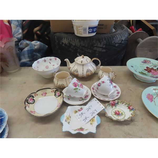 China/Tea Set Items; Windsor, Queen Anne, Cups + Saucers, Noretake, Paragon