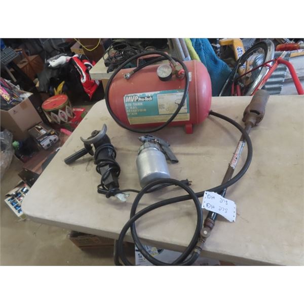 Portable Air Tank, Power Angle Grinder, Air Paint Sprayer, Tiger Torch