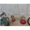 Image 3 : 2 Coal Oil Lamps, 5 Gal Crock Lid, Vintage Fan, Ice Tongs