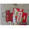 Image 4 : Vintage Coca-Cola Items; (2) 6 Pack Carriers, Cardboard Ceiling Hanging Sign 10" x 10" , Ashtray, Pa