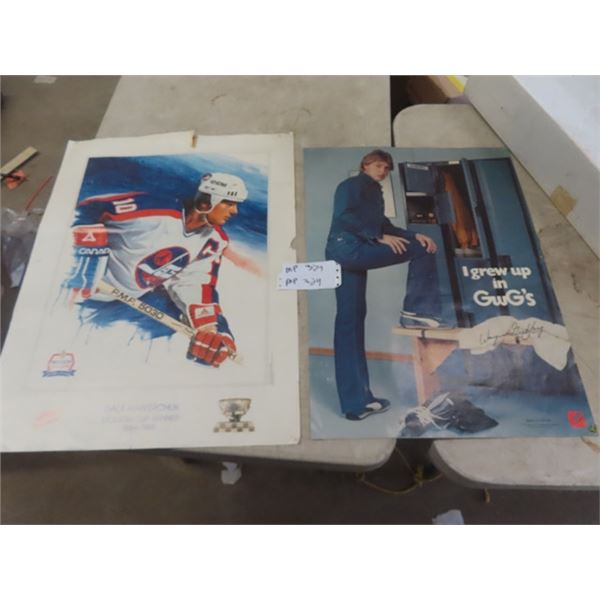 Dale Hawerchuk Poster 18" x 24" , 1984-85 Molson Cup Winner & Wayne Gretzky GWG Poster 16" x 22"