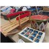 Image 2 : Childrens' Wooden Sled, Christmas Tin & Christmas Decorations
