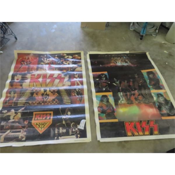 2 Vintage Kiss Posters 42" x 56"