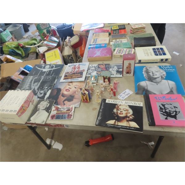Marilyn Monroe; Figurines, Books, Movie Poster VHS Tape