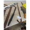 Image 3 : Saws, Hand Mitre Saw, Nail Puller, Level, Axe, Wrecking Bar