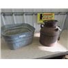 Image 1 : Galvanized Tub &  Cream Can