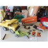 Image 1 : Mighty Tonka Truck, Tonka Grader, Allied Van Lines Metal Semi - missing Tires