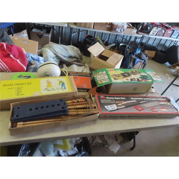 Croquet Set, Nerf Pool, Home Exercise Set