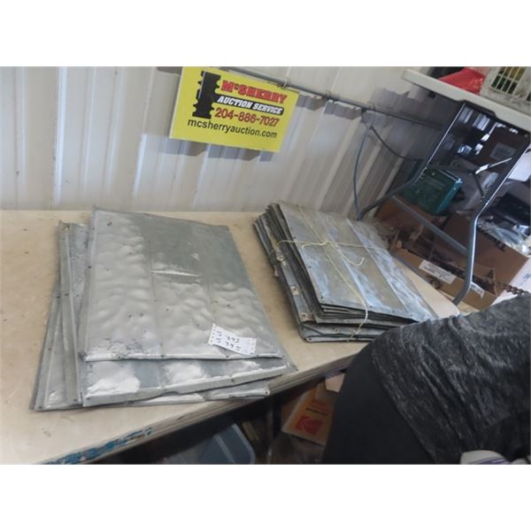 20 Galvanized Tin Tiles 18" x 24"