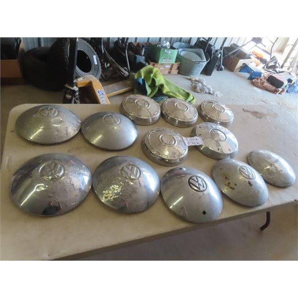 12 Hub Caps; 6 VW, Ford, Plymouth