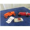 Image 1 : 3 Cars; 1) Cast - No Markings, 1) Metal Hubley 1) Plastic Argur