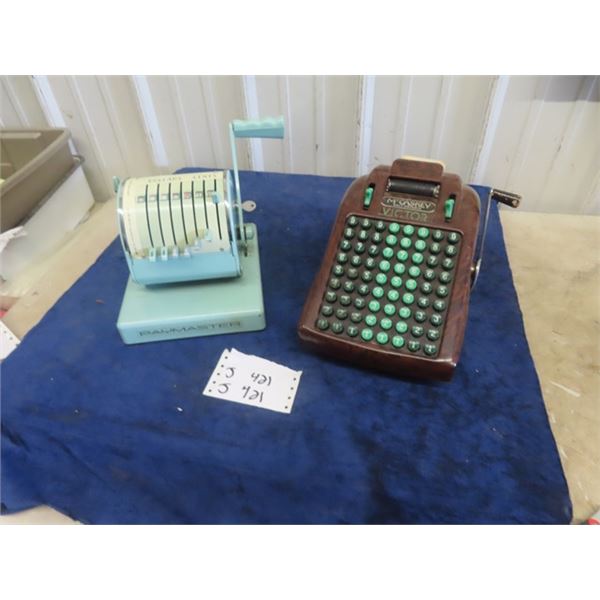 McCaskey Victor Bake light General Store Adding Machine & Payment Cheque Writer