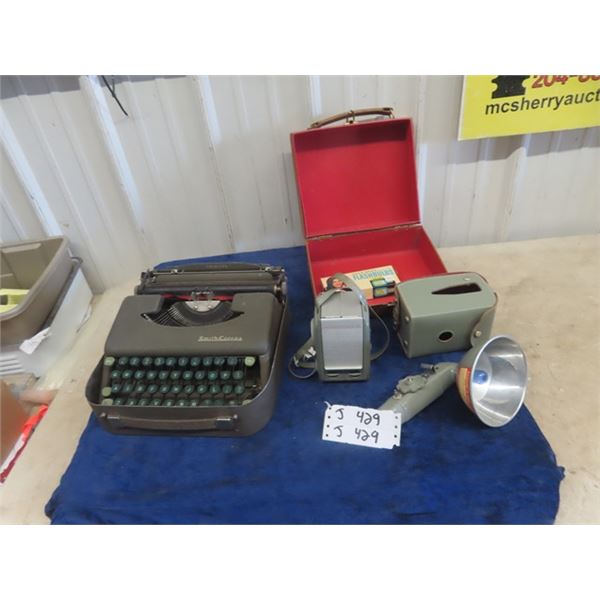 Smith-Corona Typewriter & Anscoflex 2 Camera