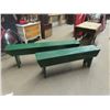 Image 1 : 2 Wooden Yard Benches; 1) 54" Long, 1) 66" Long