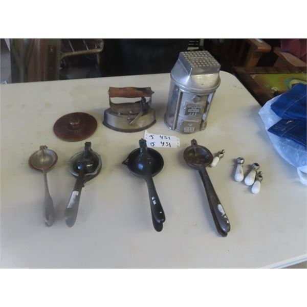 Handled Juice Press, Iron, Lisley Wood Heater Cookie Jar