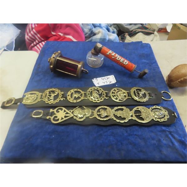 Horse Brass, Brass Oiler, Flyded Sprayer