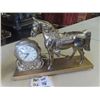 Image 2 : United Horse Mantle Clock & Devonware Pitcher