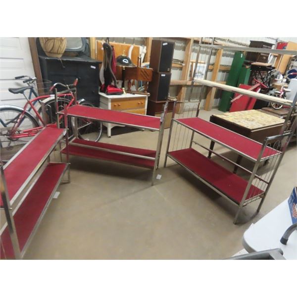 3 Store Open Racks; 1) 74"X 48" x 18" , 1) 39"x 48" x 18" , 1) 36" x 48" x 9"