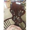 Image 3 : Fancy Mahogany Chair with Carved Back & Petti Point Seat