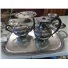 Image 2 : Silverware, Tea Pot, Cream + Sugar Pair, Candle Holder, Trays plus more