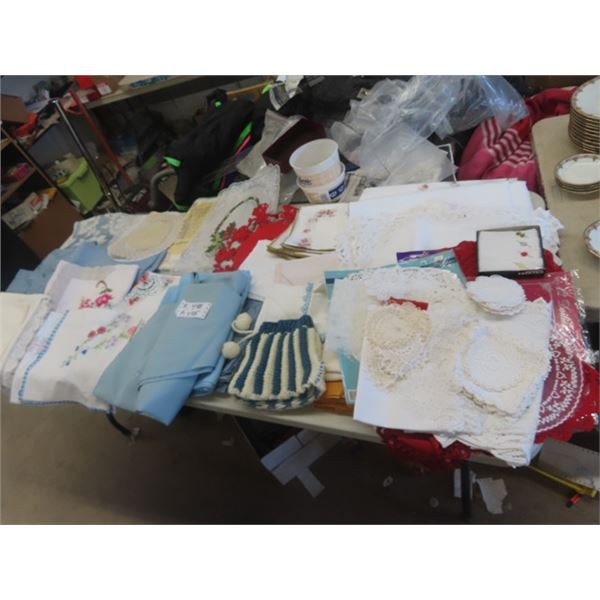 Table Cloths, Embroidery, Doilies plus more