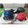 Image 1 : 3 Bicycle Helmets & 2 Paddings for Bicycle Seat