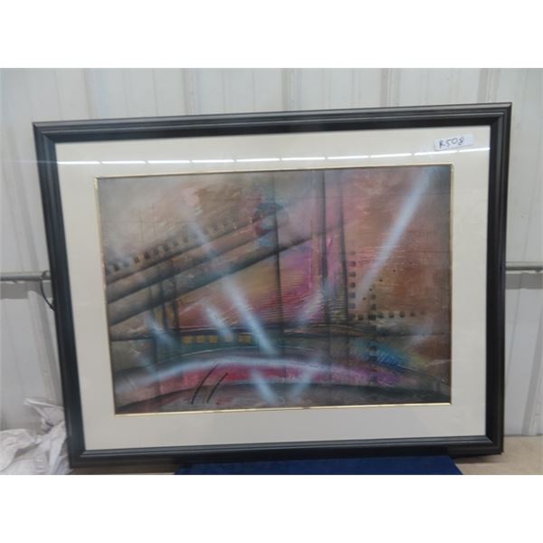Signed Abstract Print 33" x 43"