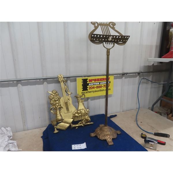 Coppercraft Wall Hanging & Brass Music Stand