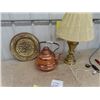 Image 1 : Large Copper Kettle, Copper Display, Lamp