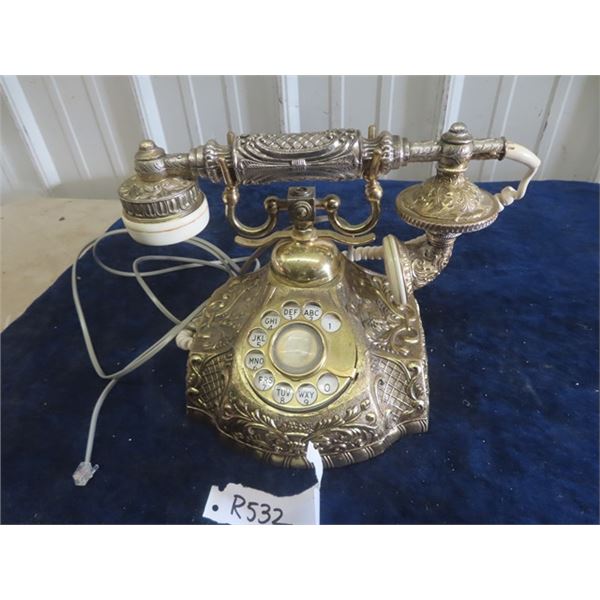 Ornate Brass Rotary Phone
