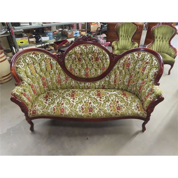 Fancy Camel Back Couch in Excellent Condition 68" Wide